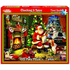 White Mountain Checking It Twice 1000 pieces offers a challenging family project that strengthens teamwork.