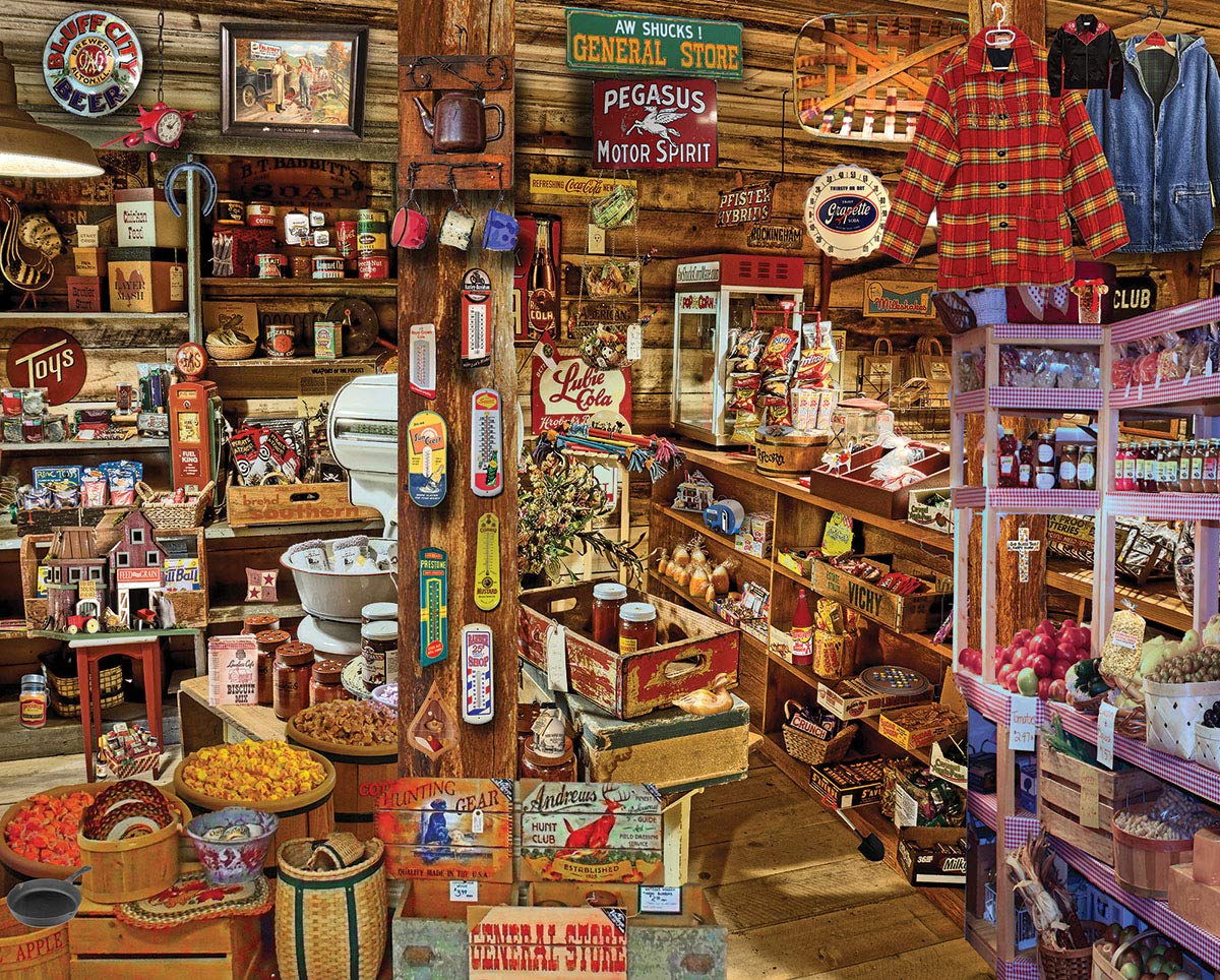 White Mountain Country Store Seek & Find cover art for family puzzle nights