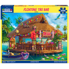 White Mountain puzzle with family-fun setting helps bonding over a sunset-inspired scene.