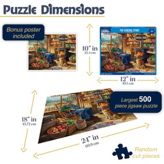 White Mountain General Store puzzle shopkeeper and dog, nostalgic charm