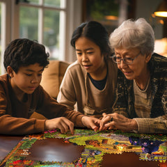 White Mountain Great Smoky Park family puzzle set encourages collaborative, screen-free bonding