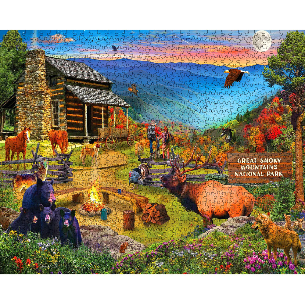 White Mountain Great Smoky Park wildlife depiction supports educational play