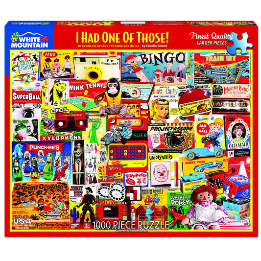 White Mountain puzzle pieces closeup showing extra large pieces for easy handling