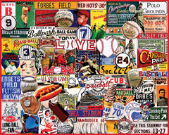 White Mountain I Love Baseball puzzle assembly scene invites shared focus and collaborative problem solving.