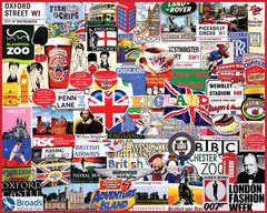 White Mountain I Love England puzzle box front, vibrant artwork for family entertainment.