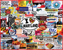 White Mountain I Love Maryland poster reference aids puzzle solving.