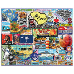Lois B. Sutton artwork featured in the I Love South Carolina puzzle design