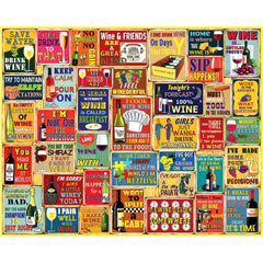 White Mountain I Love Wine puzzle cover — ideal for cozy evenings with friends.