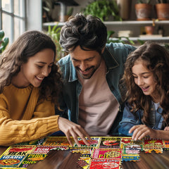 White Mountain Iconic State Foods Puzzle artwork by Steve Cameron, collectible detail.