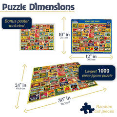 White Mountain Iconic State Foods Puzzle assembly, precise interlocks for smooth building.