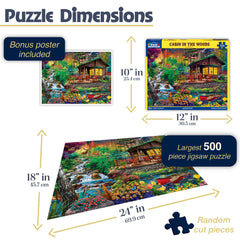 White Mountain large pieces ease solo or group puzzling with clear, bright pieces.
