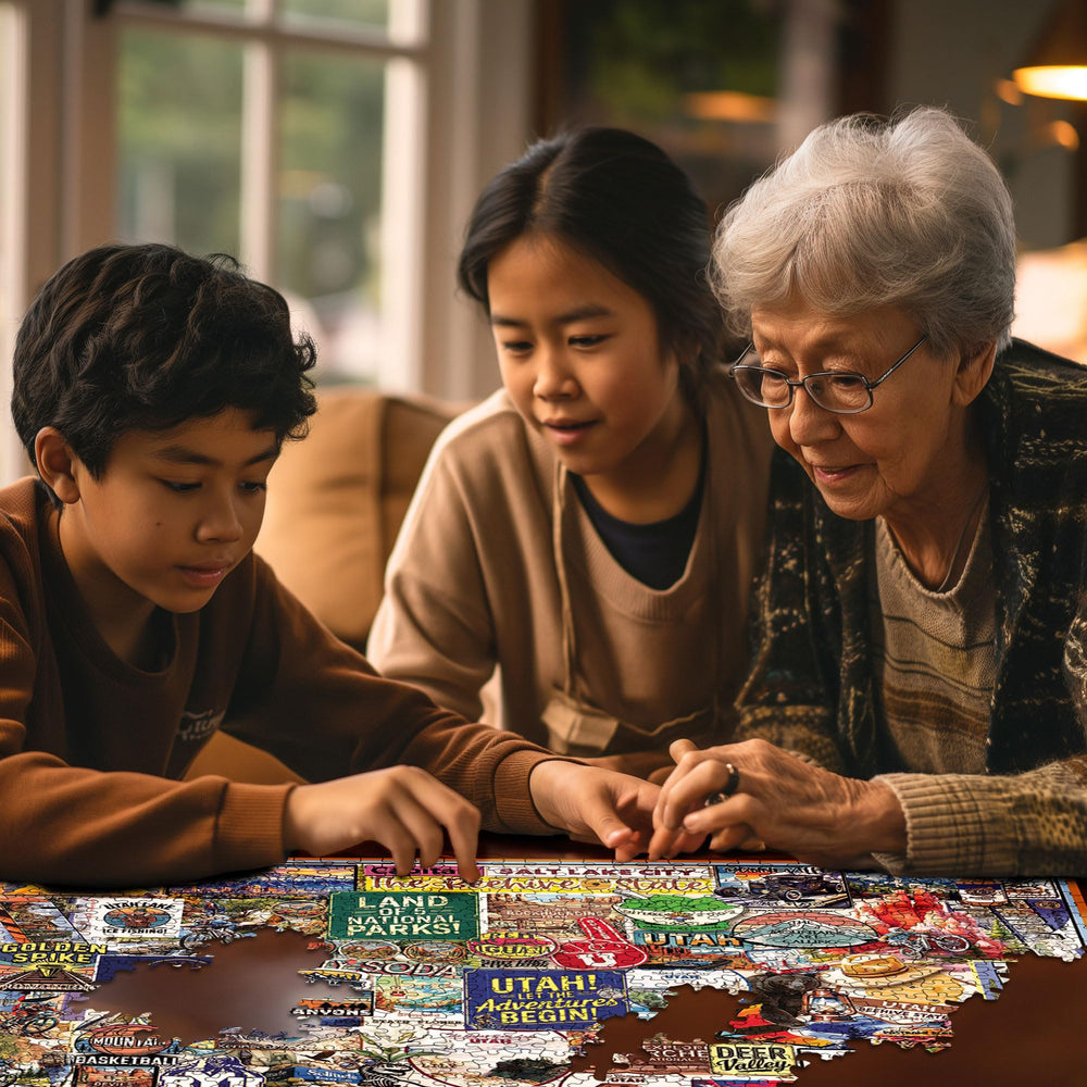 White Mountain Lois B. Sutton artwork puzzle reveals vintage detail and charm