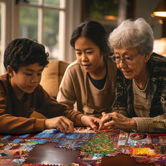 White Mountain 1000-piece puzzle made in USA with precision cuts