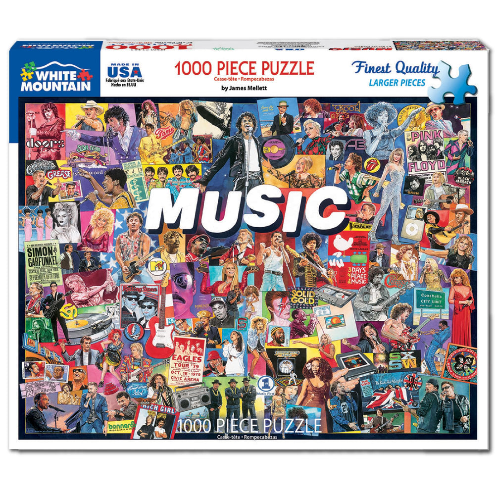 White Mountain Music Puzzle with large pieces for easy handling.