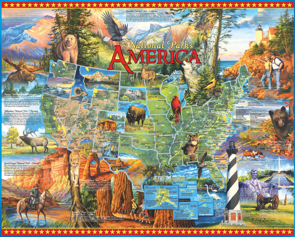 White Mountain National Parks puzzle map scene encourages family bonding and exploration