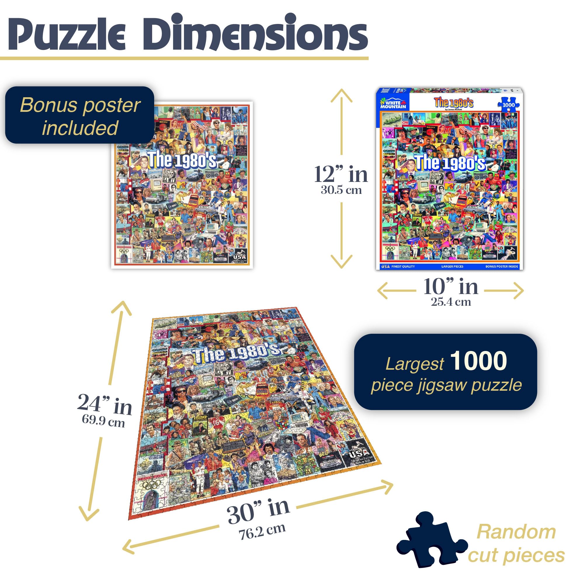White Mountain 1000-piece puzzle image for family-friendly challenge