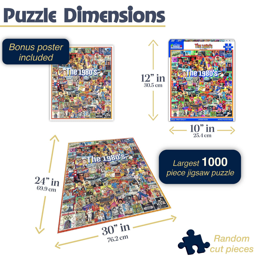 White Mountain 1000-piece puzzle image for family-friendly challenge