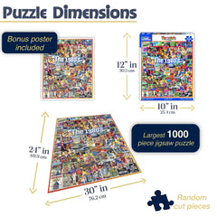 White Mountain 1000-piece puzzle image for family-friendly challenge