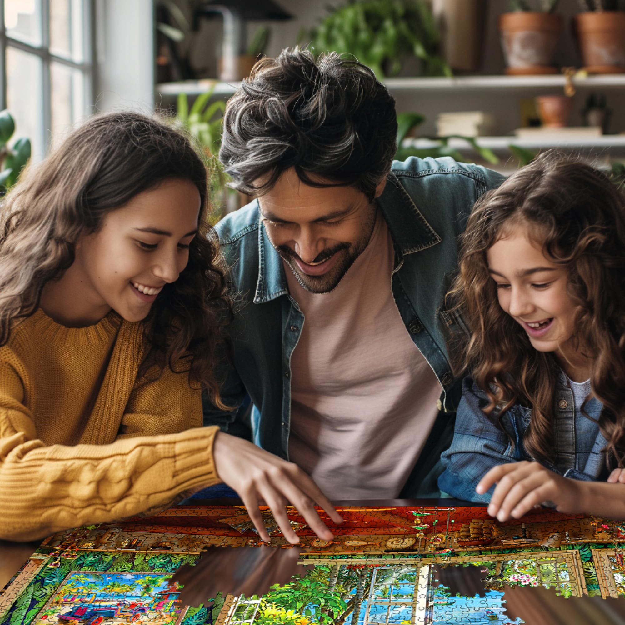 White Mountain puzzle, USA-made, reflects dependable quality.