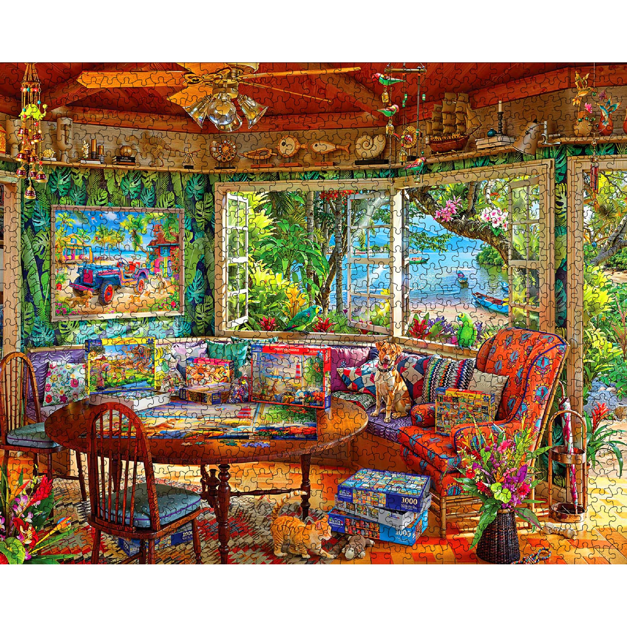 White Mountain Puzzler’s Paradise Angelo Bonito art highlights textured detail.