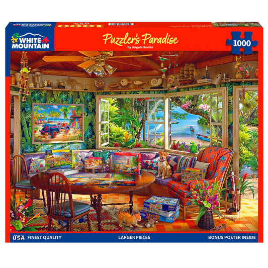 White Mountain Puzzler’s Paradise dream room inspires cozy home evenings.