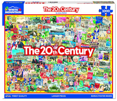 White Mountain Puzzles 1000-piece puzzle laid out with easy-to-handle pieces for all ages.