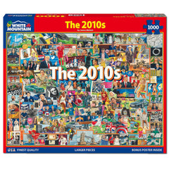 White Mountain Puzzles 1000-piece assembly for relaxed puzzle time.
