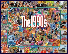 White Mountain 1990s collage puzzle front view for family game night