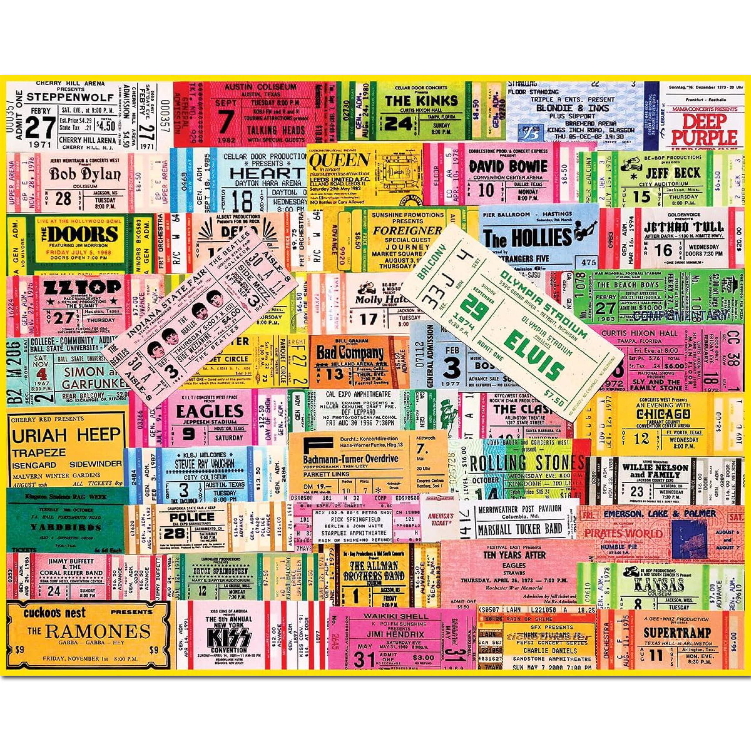 White Mountain Concert Tickets 1000-piece puzzle piece-detail shows large, easy-to-grip pieces.