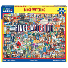 White Mountain Puzzles family game night setup encourages collaboration and shared satisfaction.