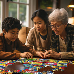 White Mountain finished 24x30 inch puzzle for display-worthy results.