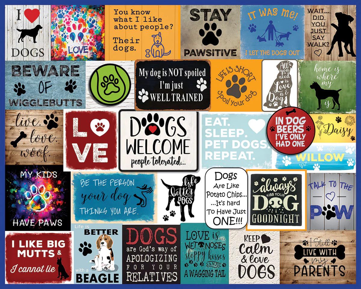 White Mountain I Love Dogs cover shows playful dogs for family fun.