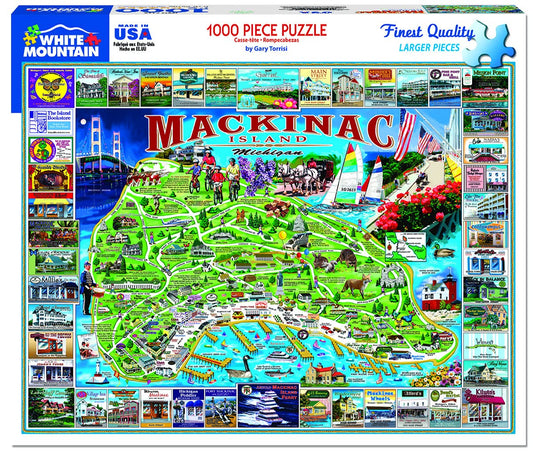 White Mountain Mackinac Island Grand Hotel artwork for cozy evenings