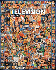 White Mountain Puzzles television history collage designed as engaging wall art and family activity