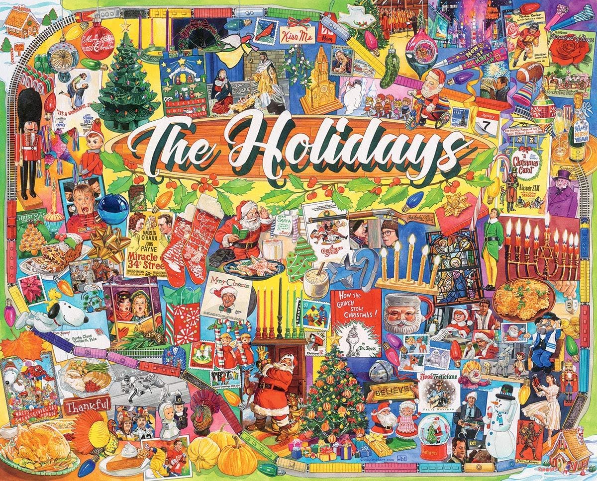 White Mountain The Holidays assembly shot highlights large, easy-to-handle pieces in action.