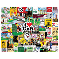 White Mountain I Love Golf puzzle pieces cut with precision for a snug fit