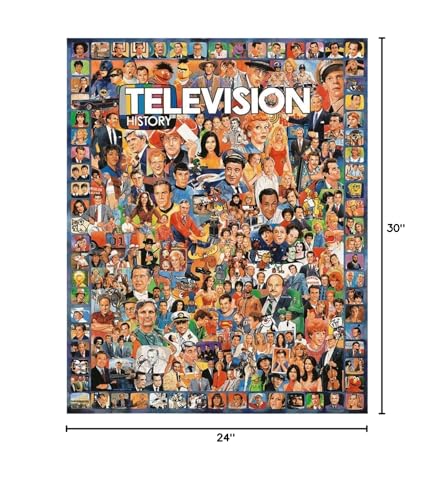 White Mountain Puzzles tv room wall art enhances decor and nostalgic conversation