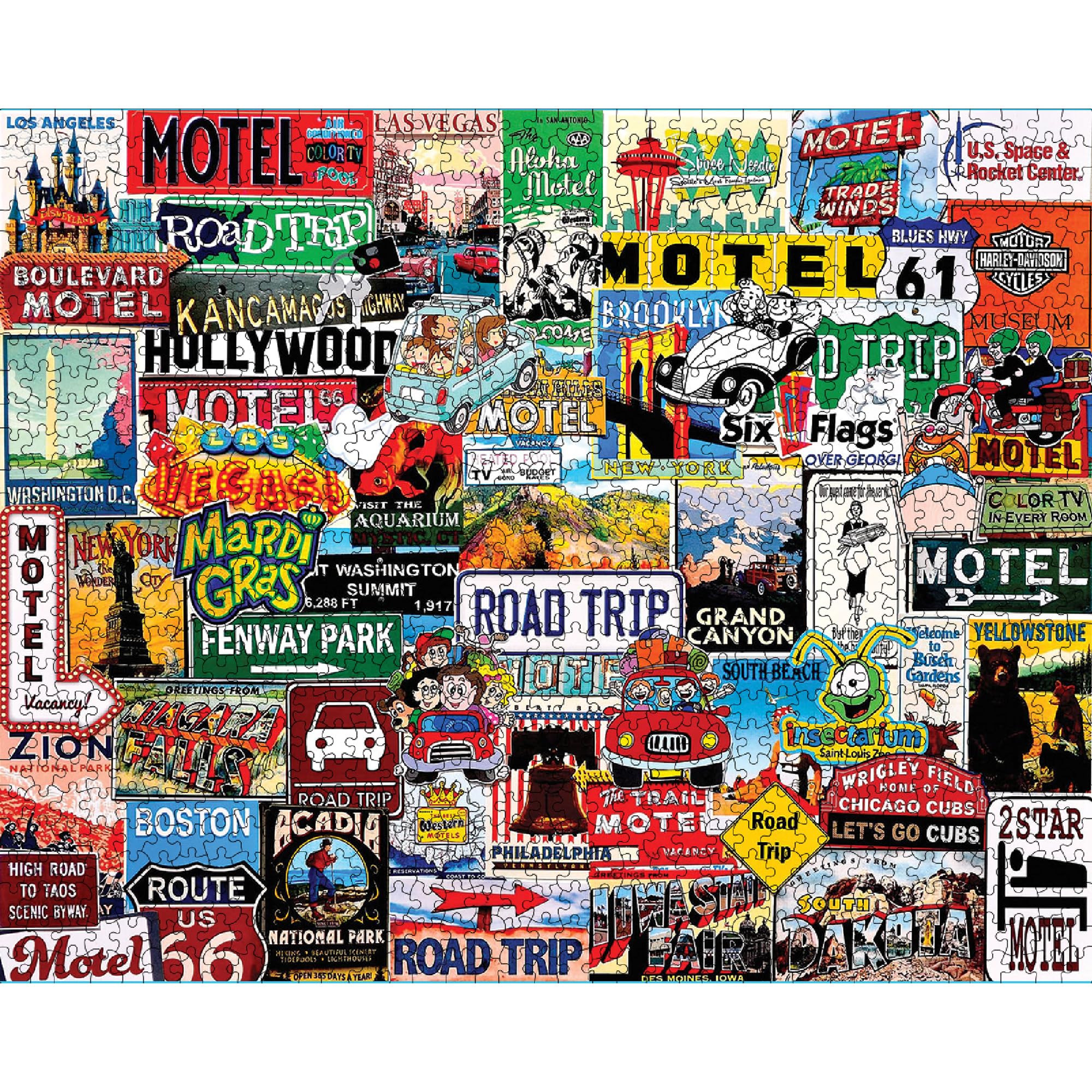 White Mountain Road Trip family puzzle session on table promotes collaborative fun