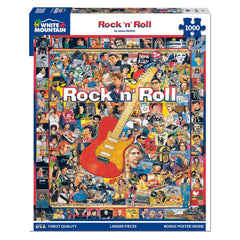 White Mountain Rock 'N Roll puzzle assembly on desk promotes problem solving and calm focus.