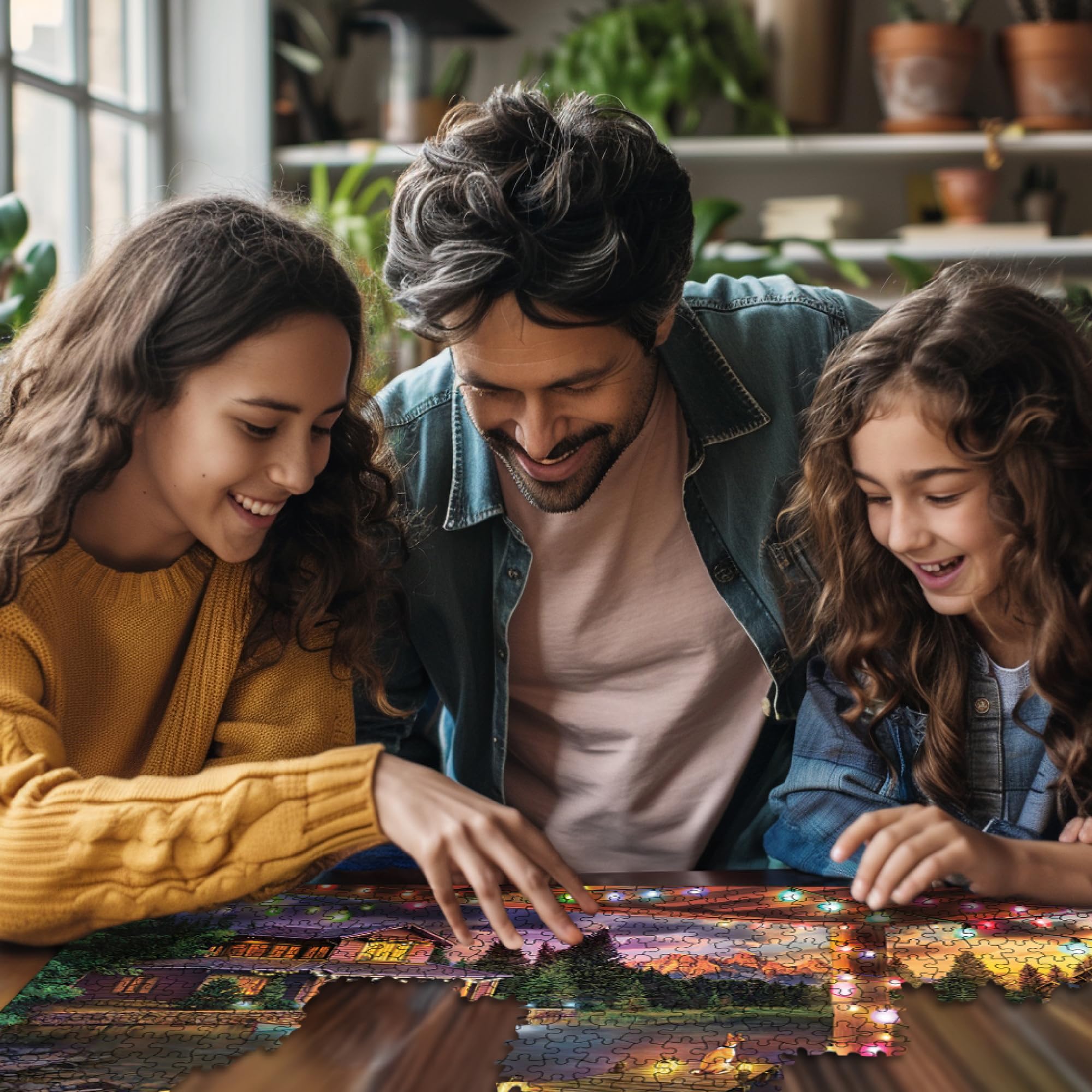 White Mountain rustic charm scene puzzle invites slow immersive assembly