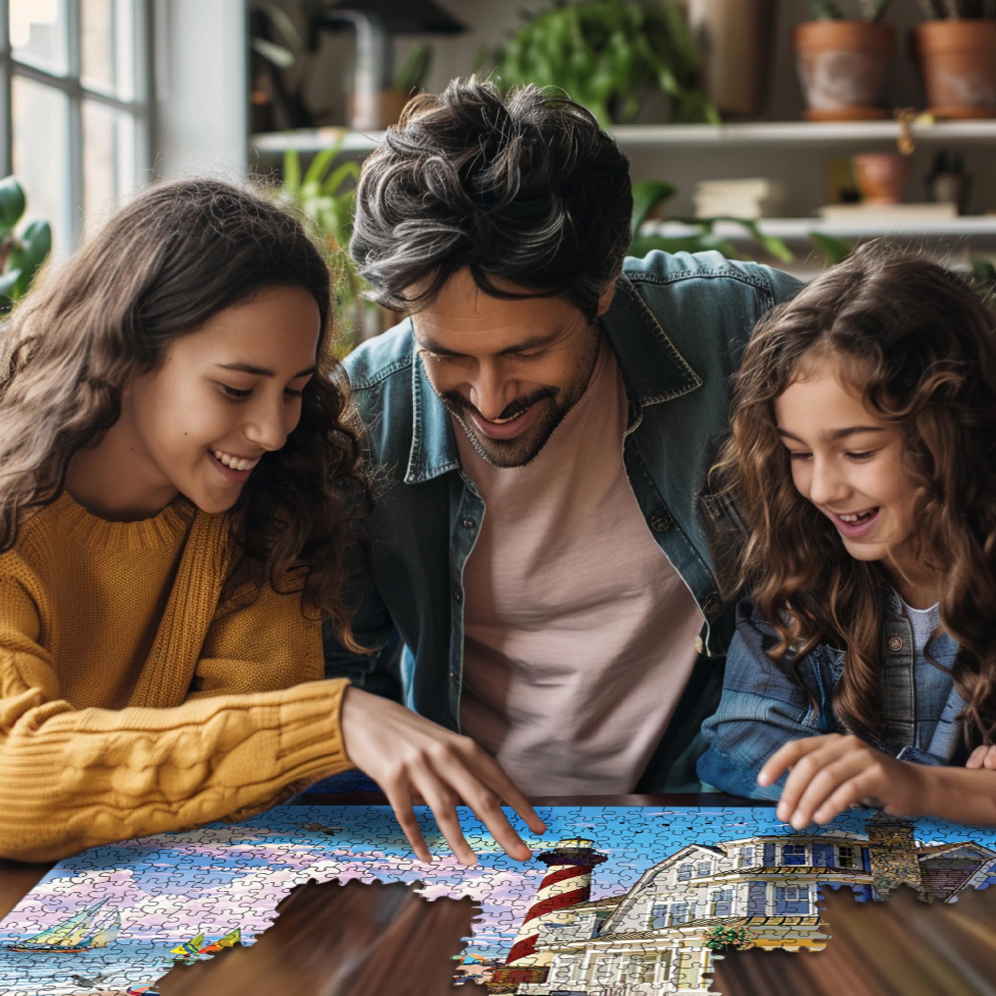 White Mountain sandy shore image supports mindful puzzle breaks at home.