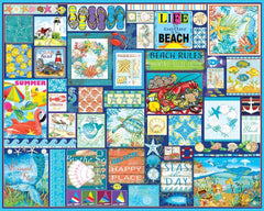 White Mountain Seas The Day puzzle shows abundant seashells for a visually rich scene.