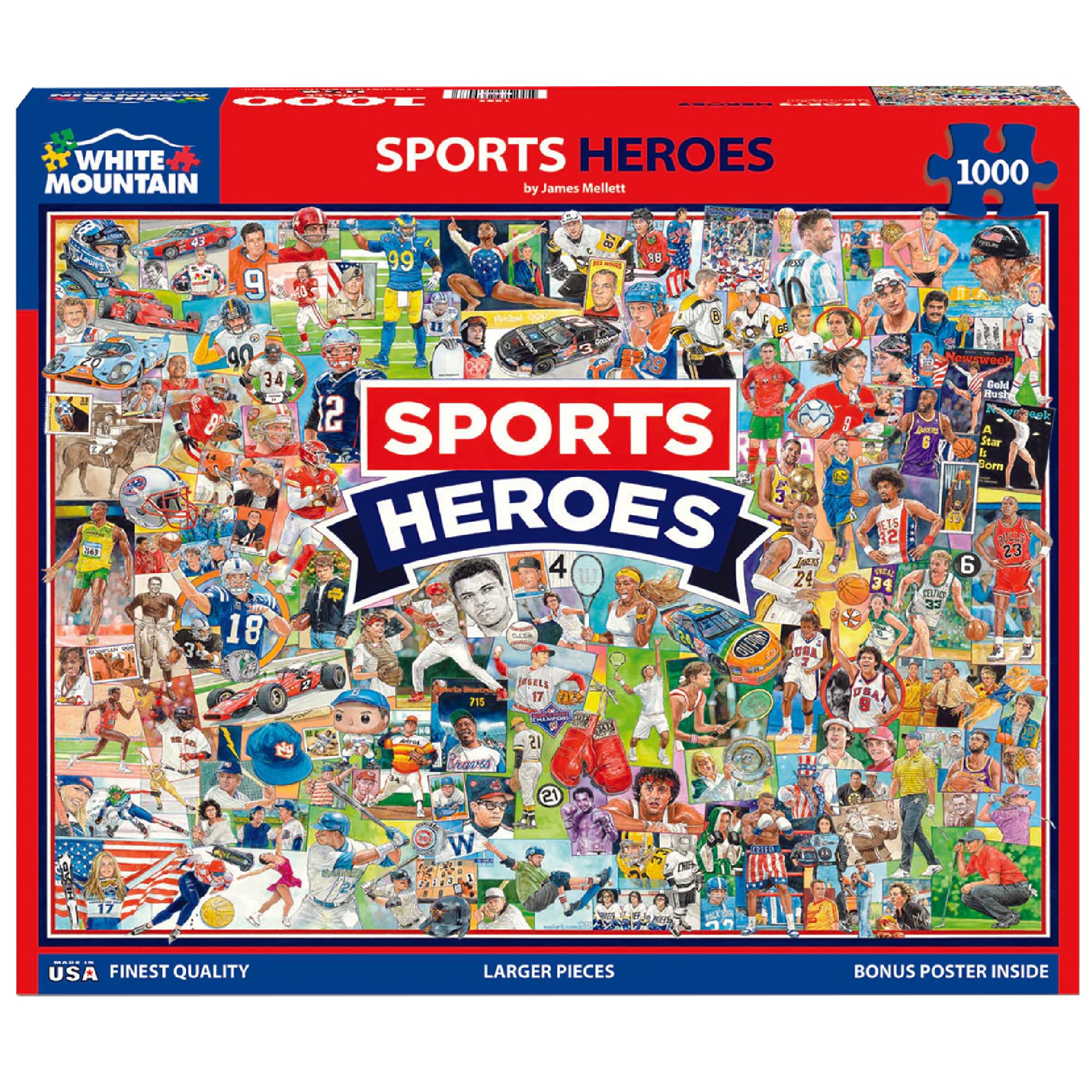 Close-up of large interlocking pieces from White Mountain Sports Heroes