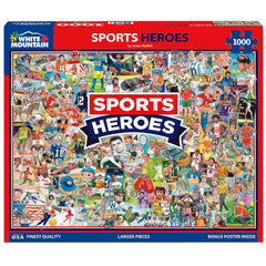 Close-up of large interlocking pieces from White Mountain Sports Heroes