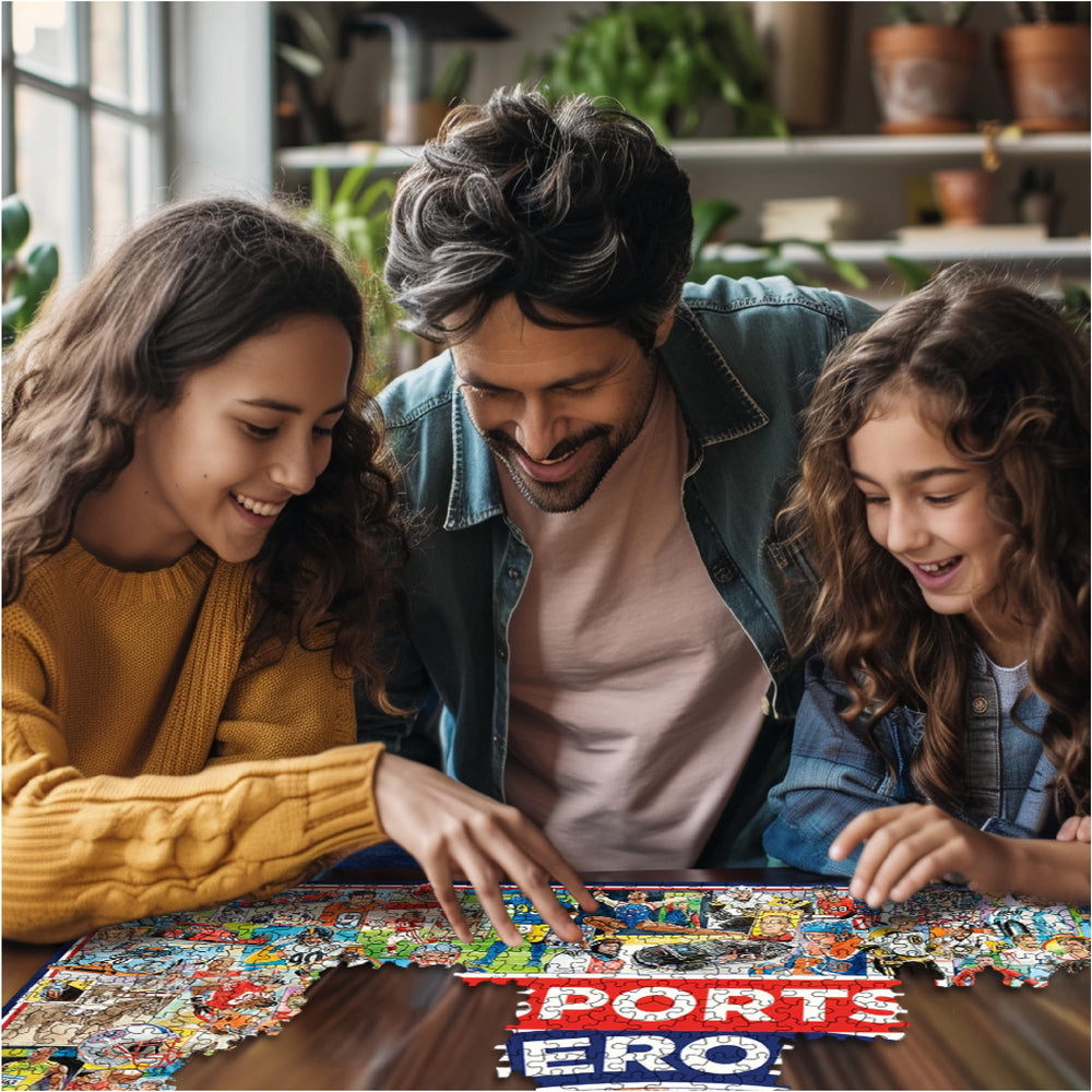 Poster included with White Mountain Sports Heroes 1000-piece puzzle