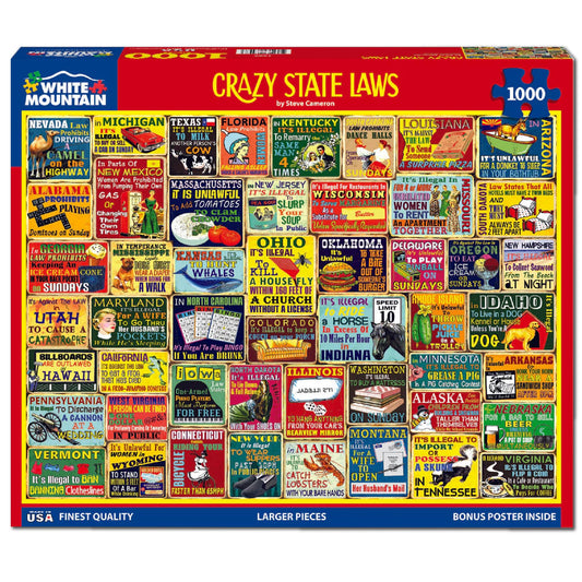 White Mountain state laws collage puzzle design easy-to-see pieces for relaxed puzzle time