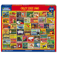 White Mountain state laws collage puzzle design easy-to-see pieces for relaxed puzzle time
