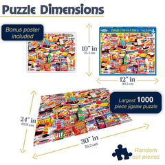 Family enjoying White Mountain Things I Ate As A Kid puzzle