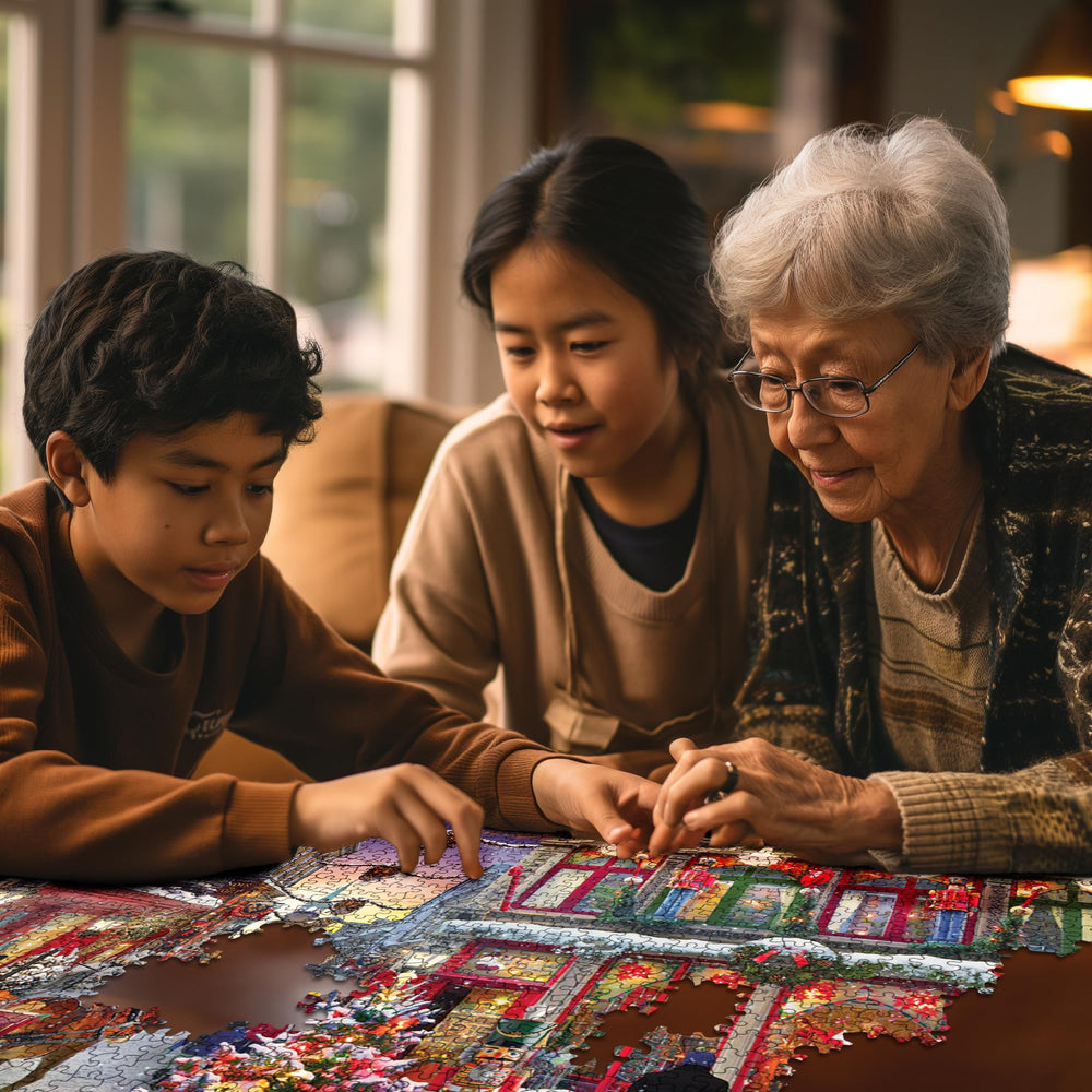 White Mountain USA-made puzzle with Happiness Guarantee for worry-free puzzling