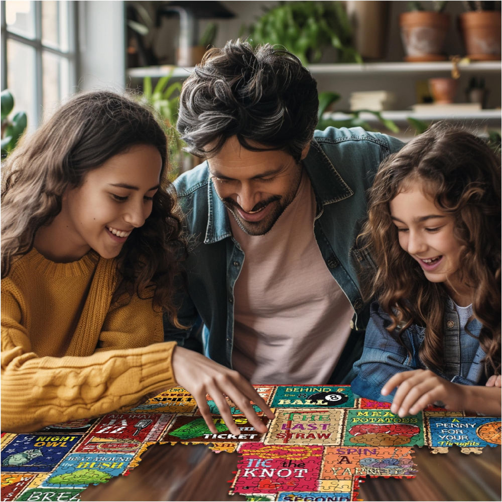 White Mountain USA-made puzzle emphasizing quality craftsmanship.
